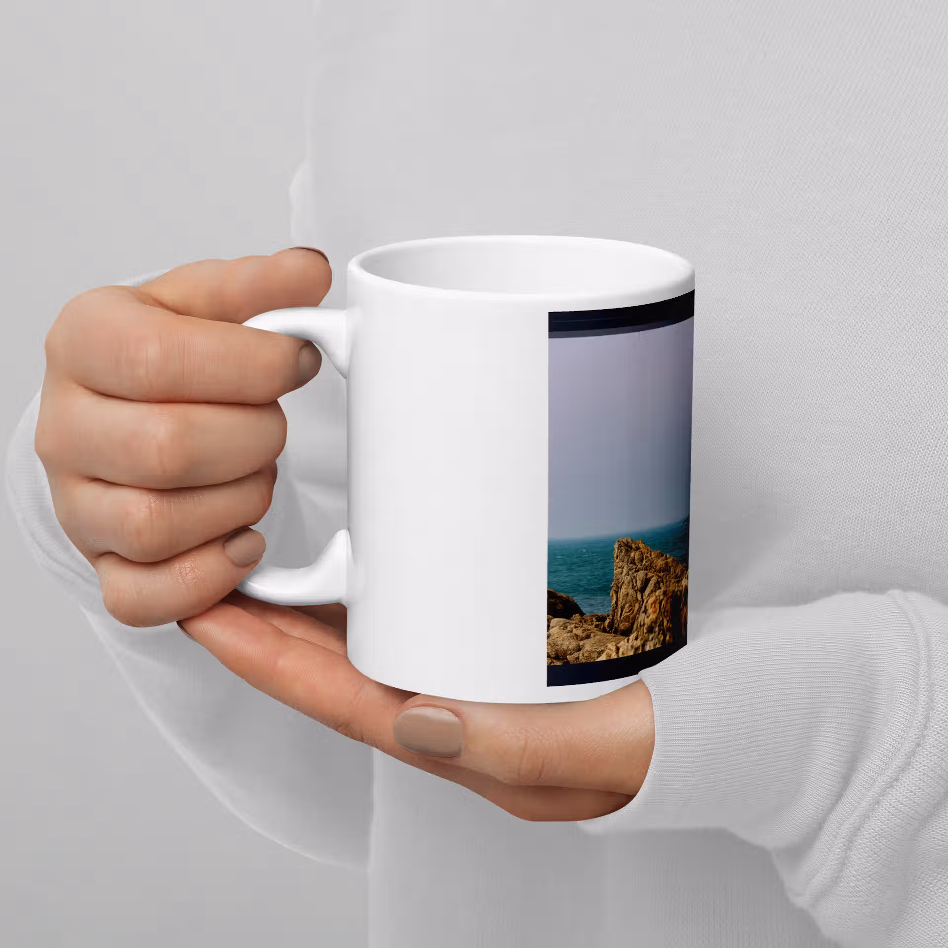 Mug Blanc Brillant - Phare de Goury – Image 16