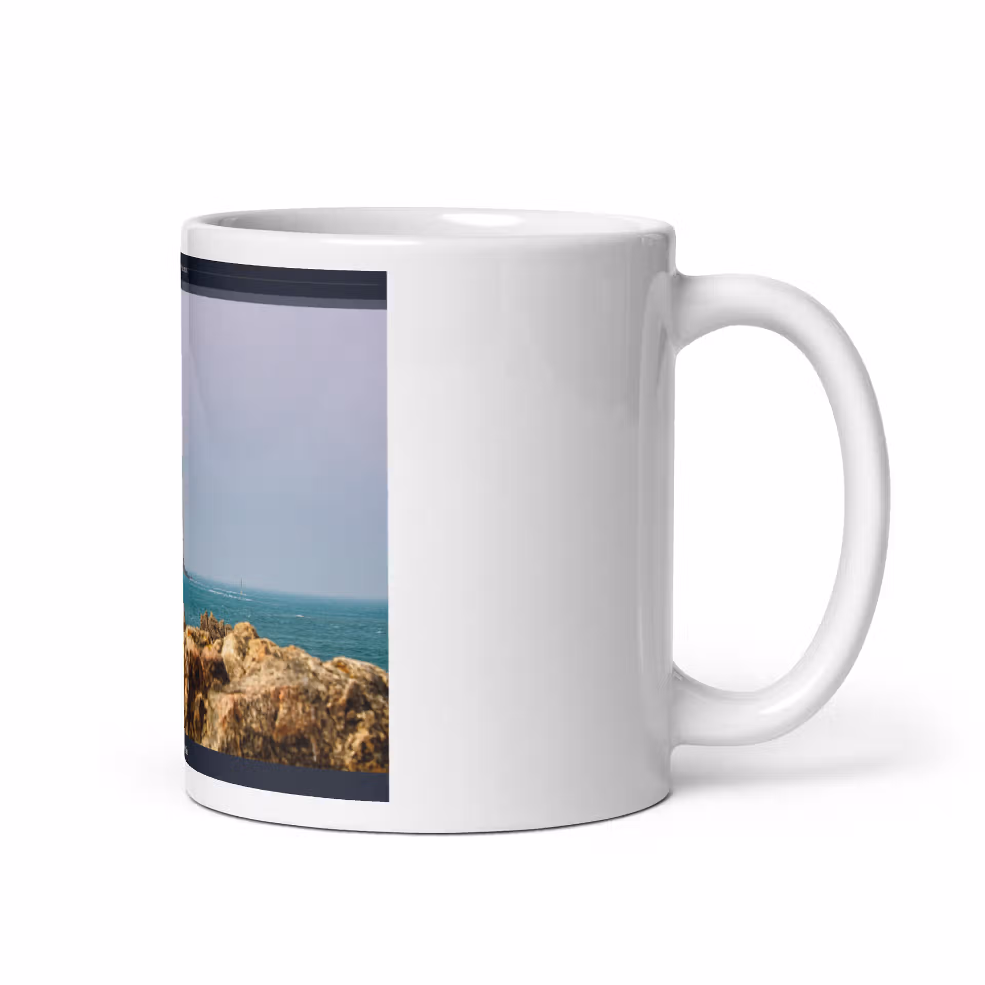 Mug Blanc Brillant - Phare de Goury – Image 5