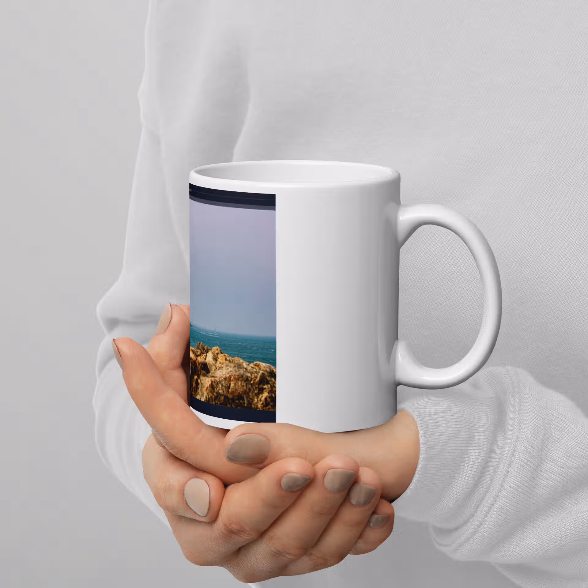 Mug Blanc Brillant - Phare de Goury – Image 17