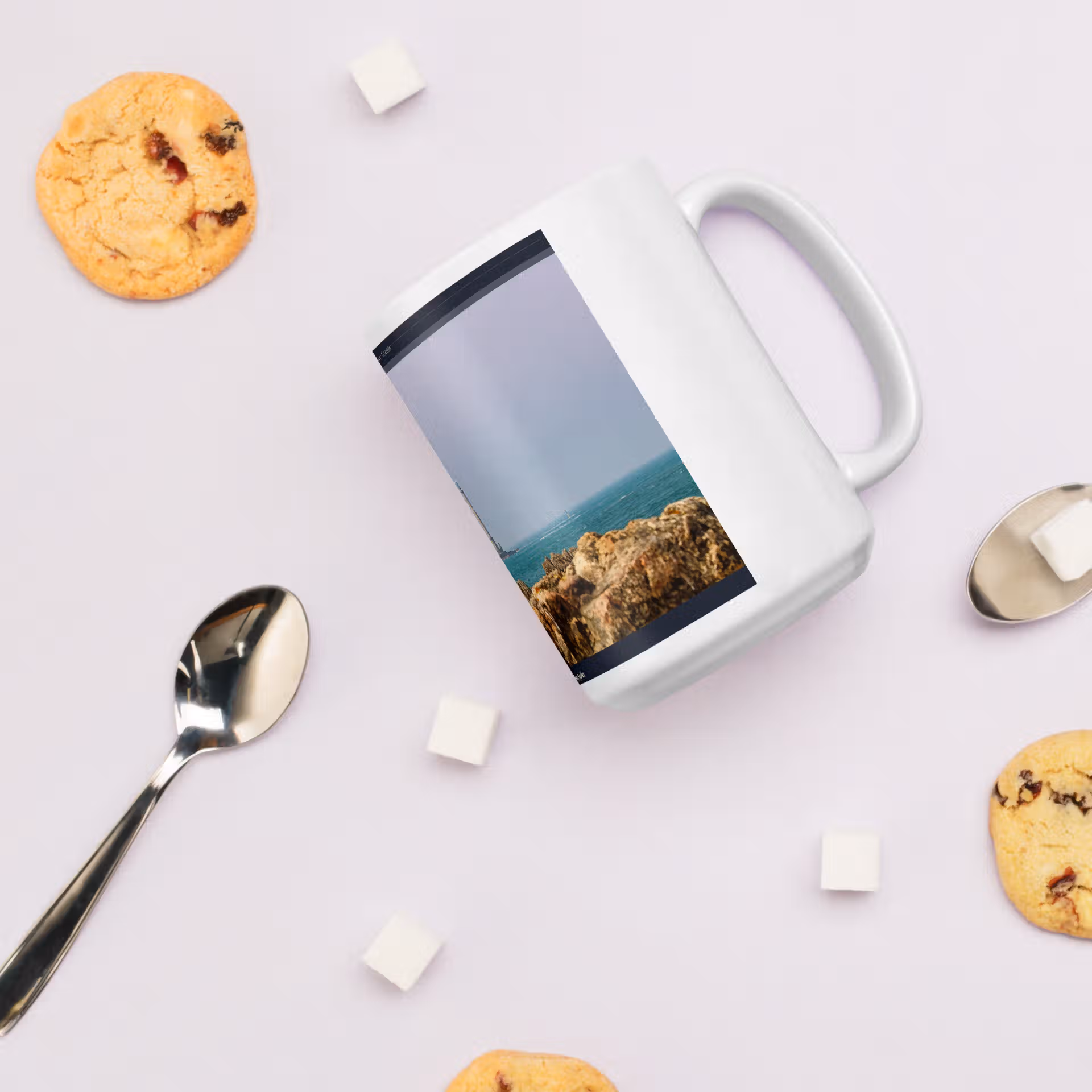 Mug Blanc Brillant - Phare de Goury – Image 29