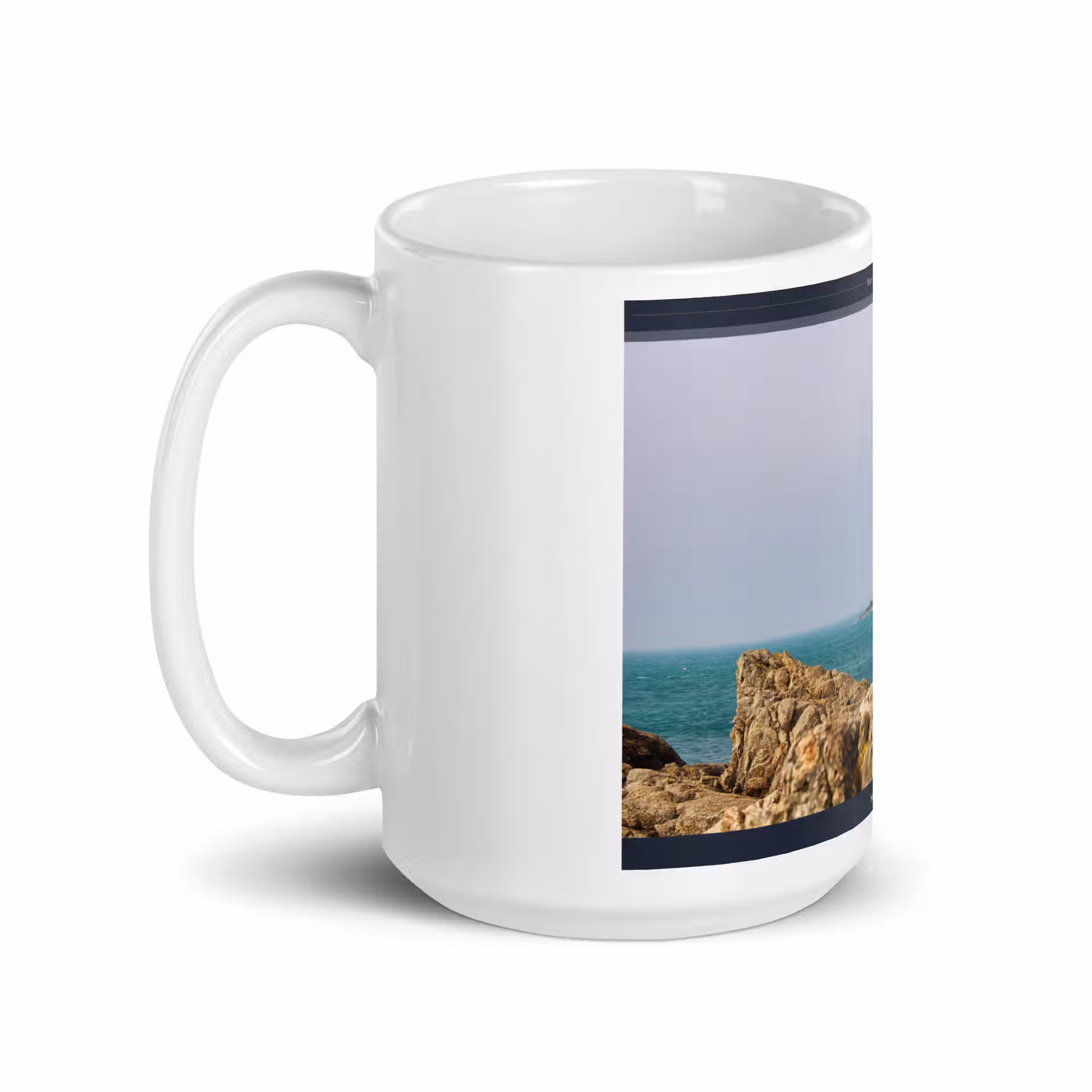 Mug Blanc Brillant - Phare de Goury – Image 8