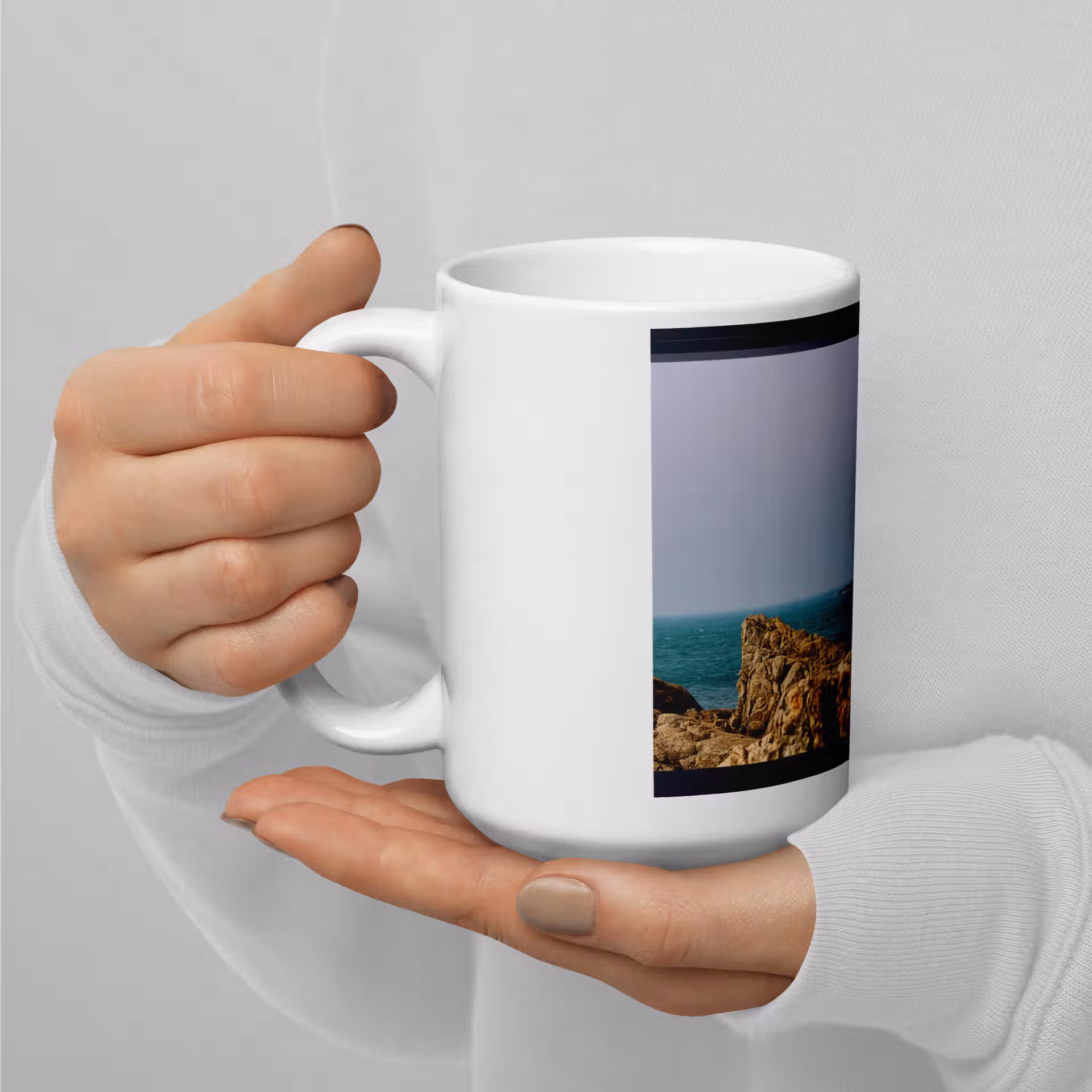Mug Blanc Brillant - Phare de Goury – Image 18