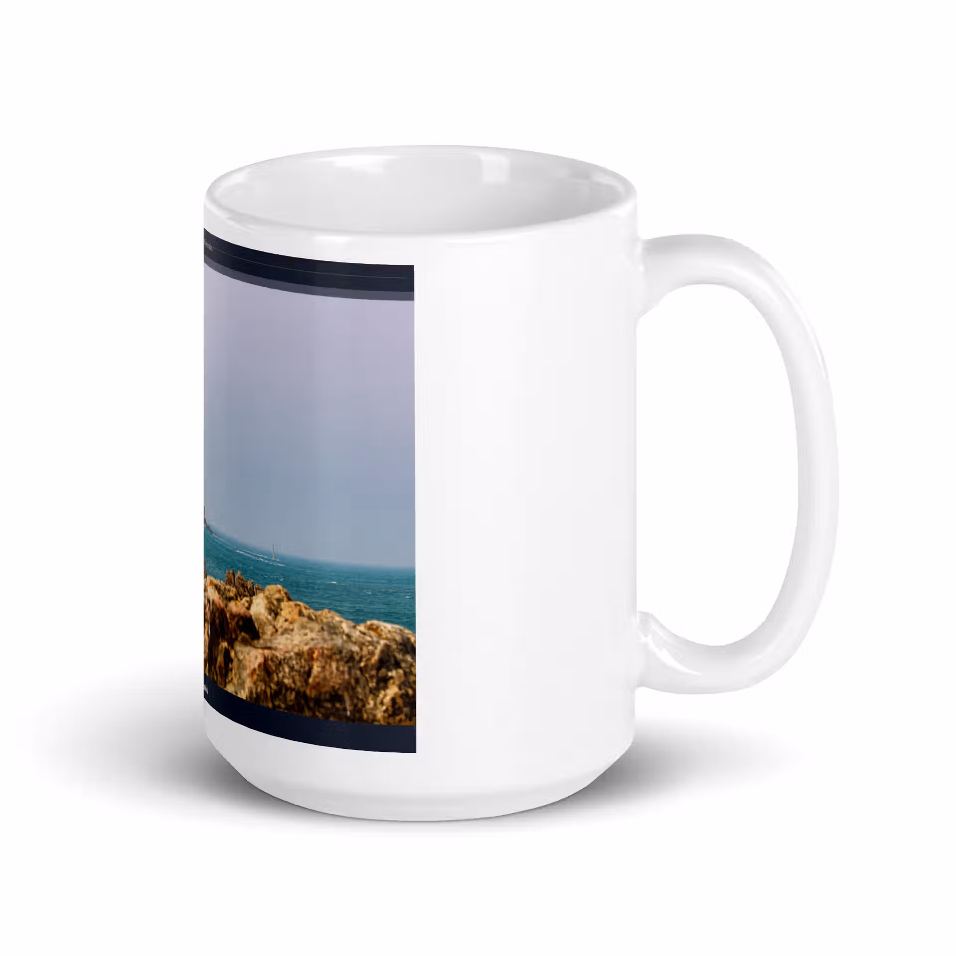 Mug Blanc Brillant - Phare de Goury – Image 7