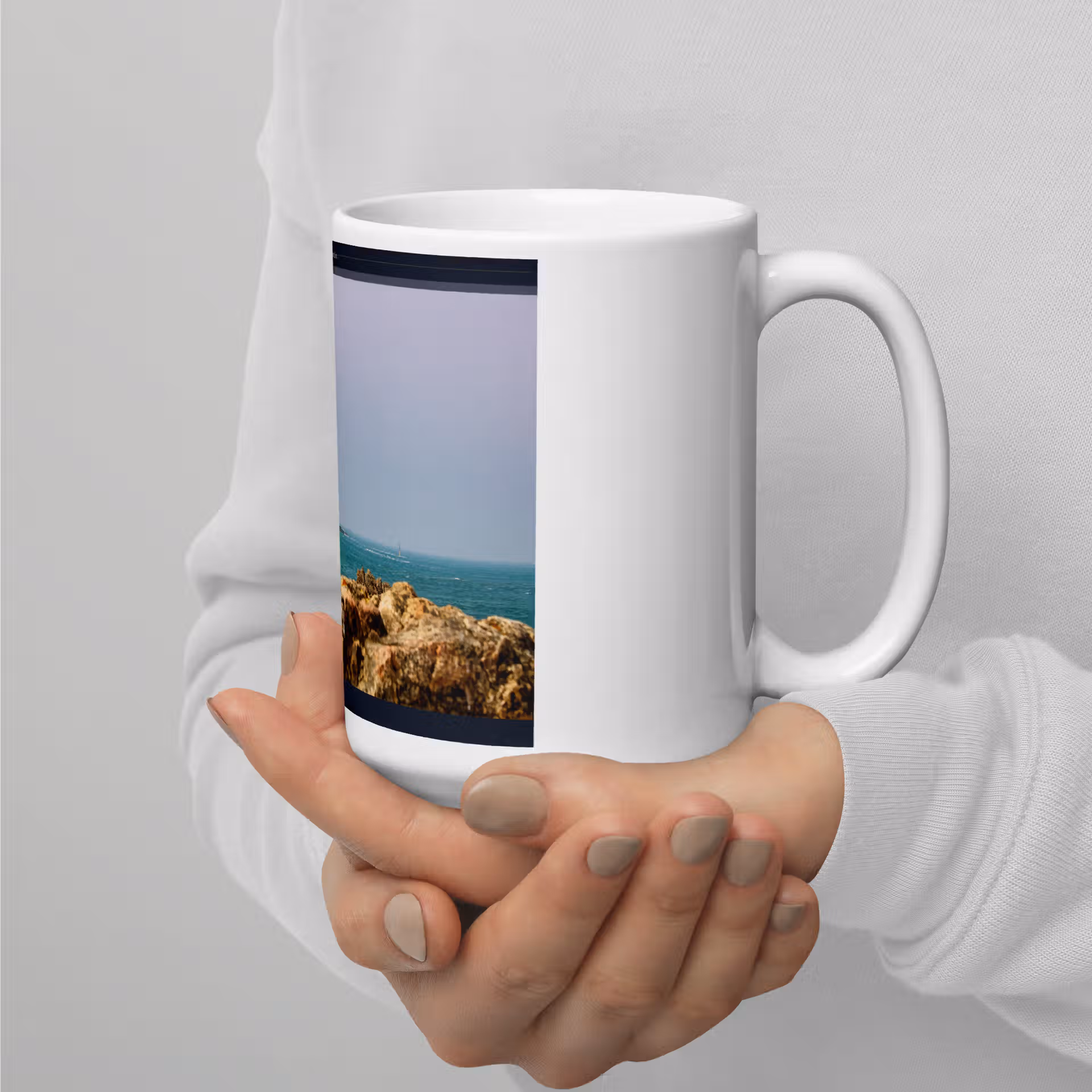 Mug Blanc Brillant - Phare de Goury – Image 19