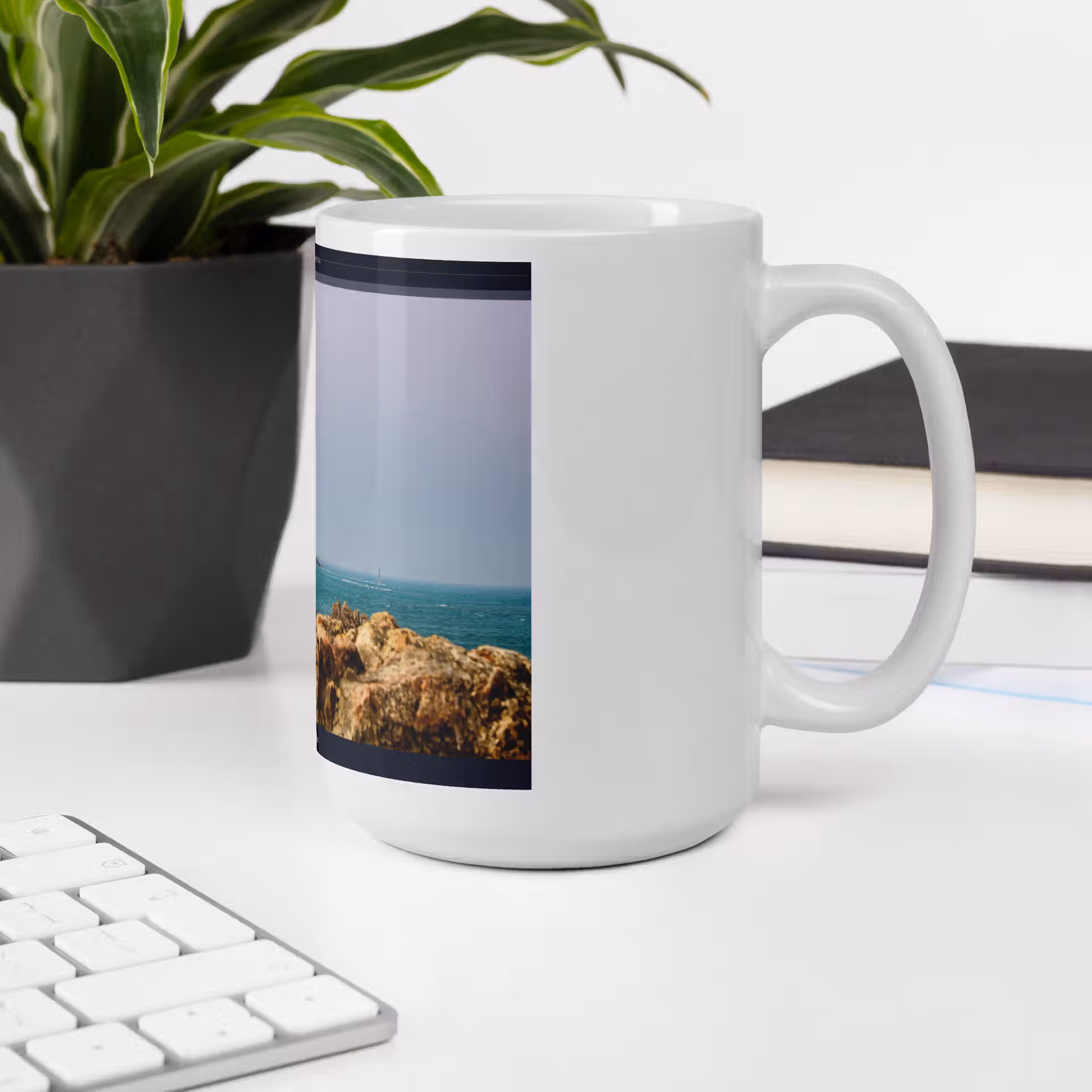 Mug Blanc Brillant - Phare de Goury – Image 28