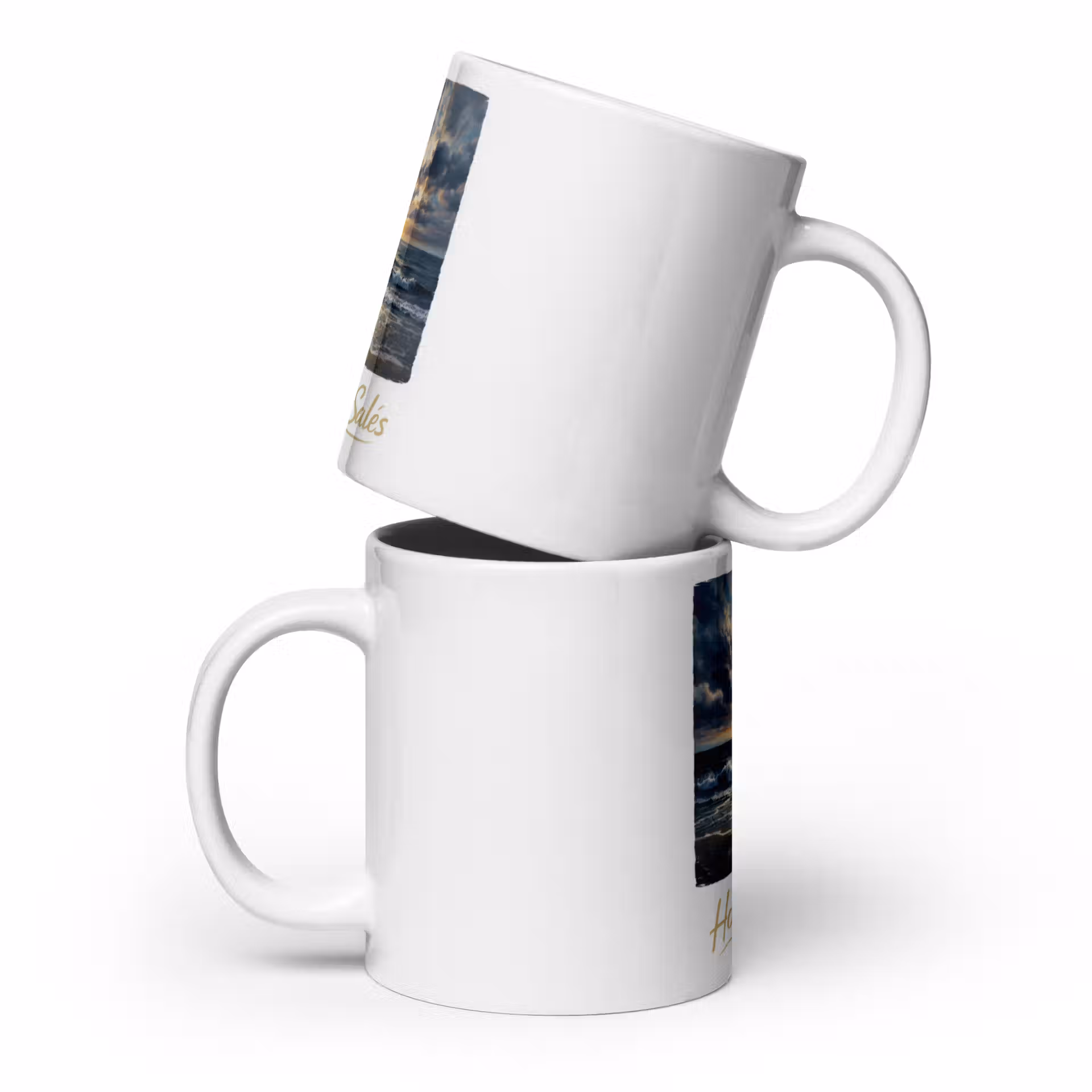 Mug Blanc Brillant – Image 4