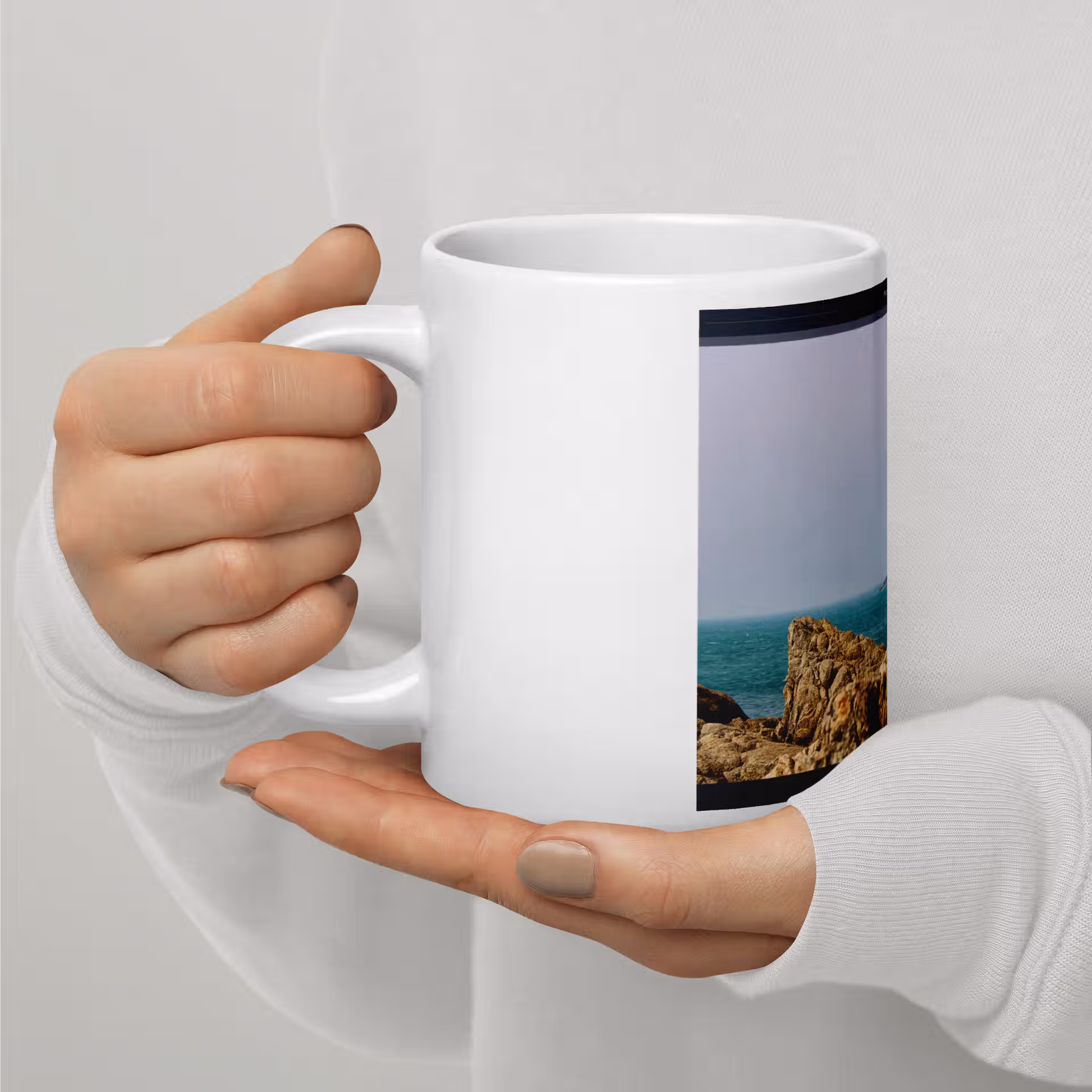 Mug Blanc Brillant - Phare de Goury – Image 20