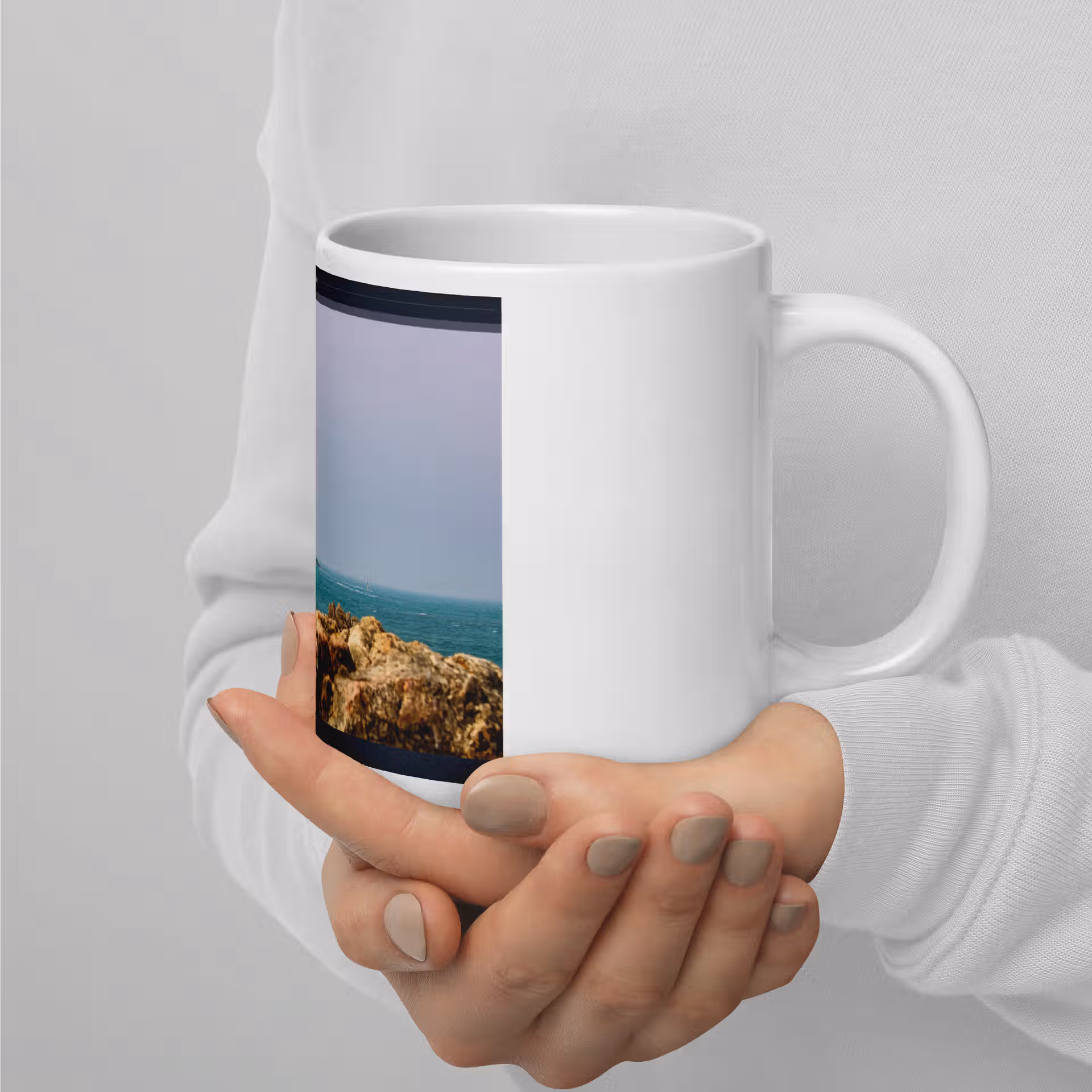 Mug Blanc Brillant - Phare de Goury – Image 21